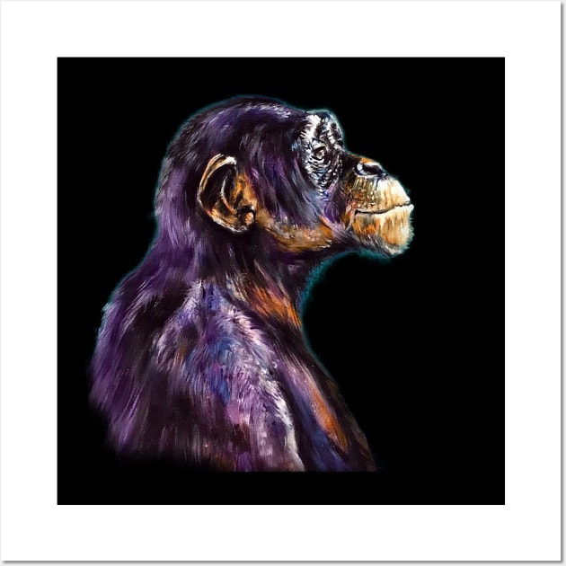 Chimp Wall Art by garymcmullanart